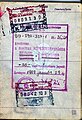 Hungary: visa with border stamps, issued in 1989