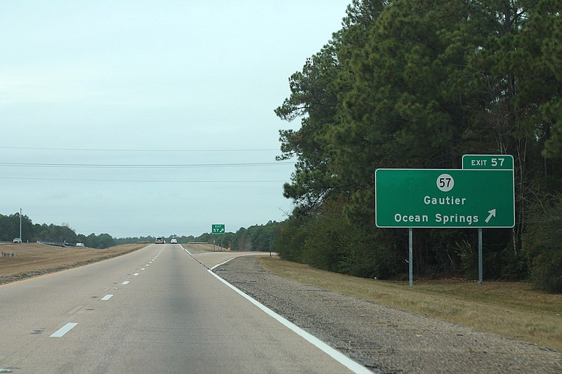 File:I-10 West - Exit 57 - MS57 (40373537850).jpg