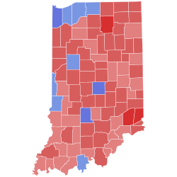 Indiana Superintendent of Public Instruction Election Results 2016.svg