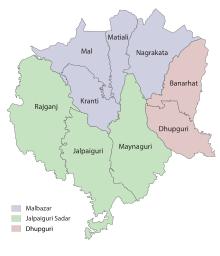 Jalpaiguri Subdivision Map (en).svg