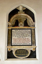 Tomb of Rev John Chapman (died 1624) and Anne Chapman (died 1633) John Chapman tomb Willian.JPG