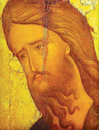 Св. Јован Крститељ. Руска икона, 15. век
