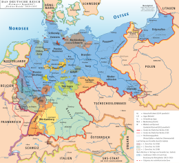 Karte des Deutschen Reiches, Weimarer Republik-Drittes Reich 1919-1937.svg
