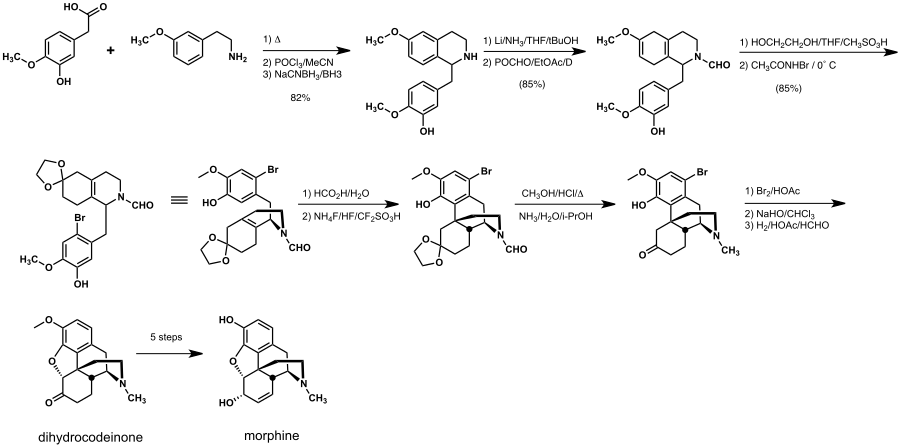 Kenner Rice morphine synthesis.svg