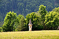 English: Alcove wayside shrine at the side road to Rauth Deutsch: Nischenbildstock an der Straßenabzweigung nach Rauth