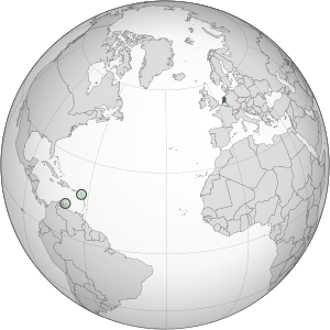 Расположение Нидерландов (тёмно-зелёный): — в Европе (светло-зелёный и тёмно-серый) — в Европейском союзе (светло-зелёный)