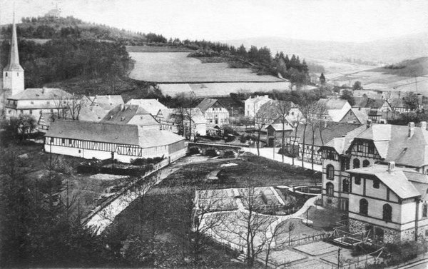 View from the Hard over Kirchhundem (about 1905)