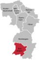 Ligging van Südlengern-Dorf in de gemeente Kirchlengern