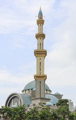 "Masjid Wilayah Persekutuan", the Federal Territory Mosque of Kuala Lumpur, Malaysia