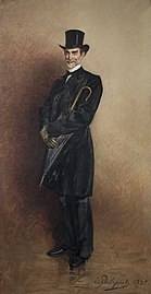 Portrait de Jean-Simon Renier, 1895 (Huile sur toile ; 237 × 126 cm), Verviers, Musées communaux