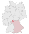 Tyskland, beliggenhed af Bad Kissingen markeret