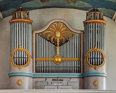 Pipe organ in the church St.Peter and Paul in Langensendelbach