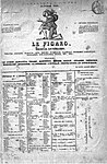 Första numret av Le Figaro från 1 till 14 januari 1826.