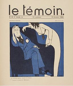 Couverture pour Le Témoin du 16 octobre 1909.