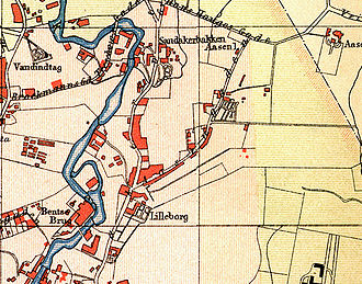 1887 map showing Lilleborg and Bentse Brug. Lilleborg kart 1887.jpg