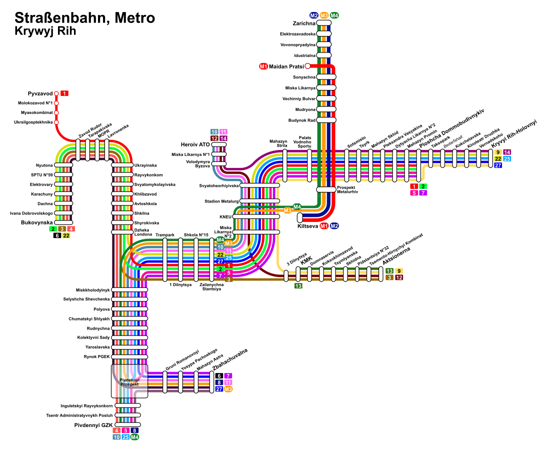 Straßenbahn Krywyj Rih