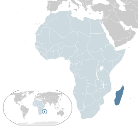 Localização República de Madagáscar