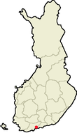 Localização de Helsínquia na Finlândia