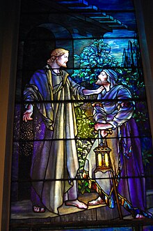 Louis Tiffany stained glass window at the First Presbyterian Church