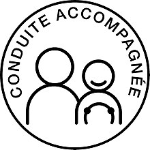 Disc to be affixed to the rear of accompanied driving vehicles. Logo conduite accompagnee.jpg