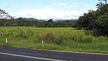 Looking west across fields from Bramston Beach Road, 2018 Looking west across fields from Bramston Beach Road, Bramston Beach, 2018.jpg