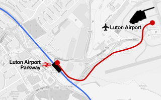 Luton DART Future automated people mover in Luton, England