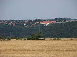 Máslovice von Tursko aus gesehen