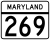 Marcador de la ruta 269 de Maryland