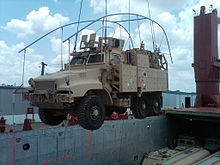 The last vehicle from Iraq returned to U.S. This vehicle arrived at the Port of Beaumont, Texas, on 6 May 2012, and was unloaded from the ship on 7 May 2012.[13]