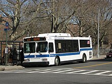 Northbound B20 picking up passengers on Wortman Avenue MTA New York City Bus Orion VII 6534.jpg