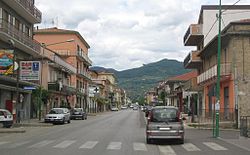 The central street Via Fratelli Rosselli