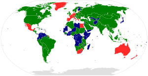 List of countries/entities
that used "Republic of Macedonia" in bilateral diplomatic relations.
that used "the former Yugoslav Republic of Macedonia" for all official purposes.
whose official position on the issue was unknown.
that have no diplomatic relations with the country Macedonia naming dispute.svg