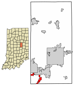 Location in Madison County, Indiana