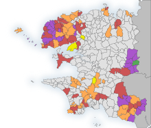 Carte des communes participant à la charte dans le Finistère.


Charte de niveau 1
Charte de niveau 2
Charte de niveau 3
Charte de niveau 4


Communes liées par l'intercomunauté