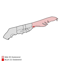 Location of Oosterend on Terschelling