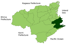 Location of Anans in the prefecture