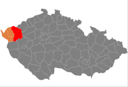 Situo de distrikto en Regiono Karlovy Vary