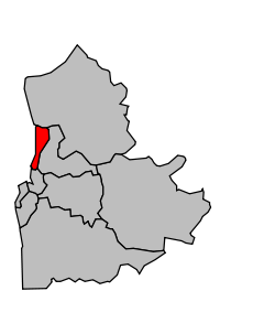 Kanton na mapě arrondissementu Boulogne-sur-Mer