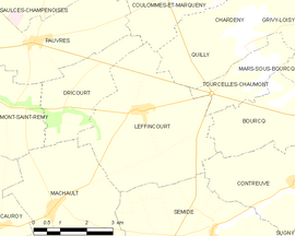 Mapa obce Leffincourt