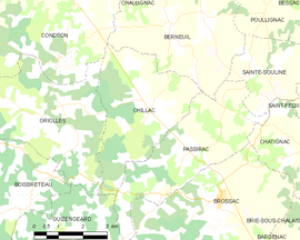 Mapa obce Chillac