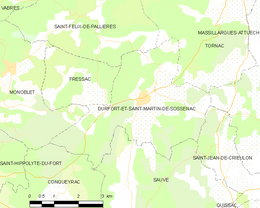 Durfort-et-Saint-Martin-de-Sossenac - Localizazion