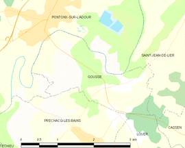 Mapa obce Gousse