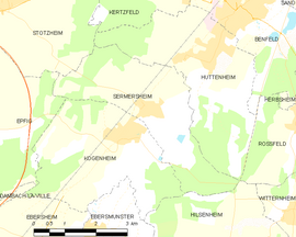 Mapa obce Sermersheim