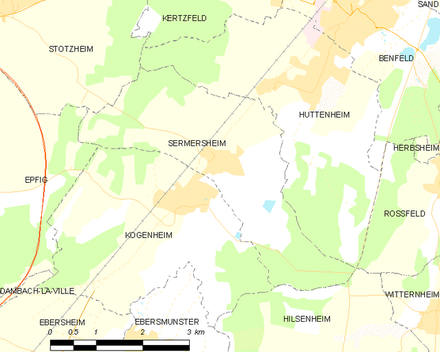 Poziția localității Sermersheim
