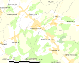 Mapa obce Waldighofen