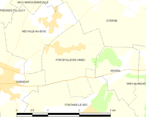 Poziția localității Forceville-en-Vimeu