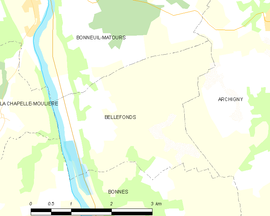 Mapa obce Bellefonds