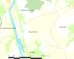 Poziția localității Bellefonds