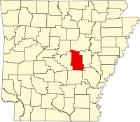 Map of Arkansas highlighting Lonoke County