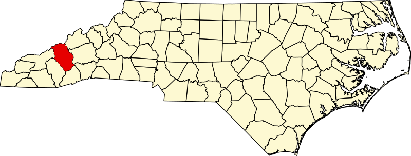 Fil:Map of North Carolina highlighting Haywood County.svg